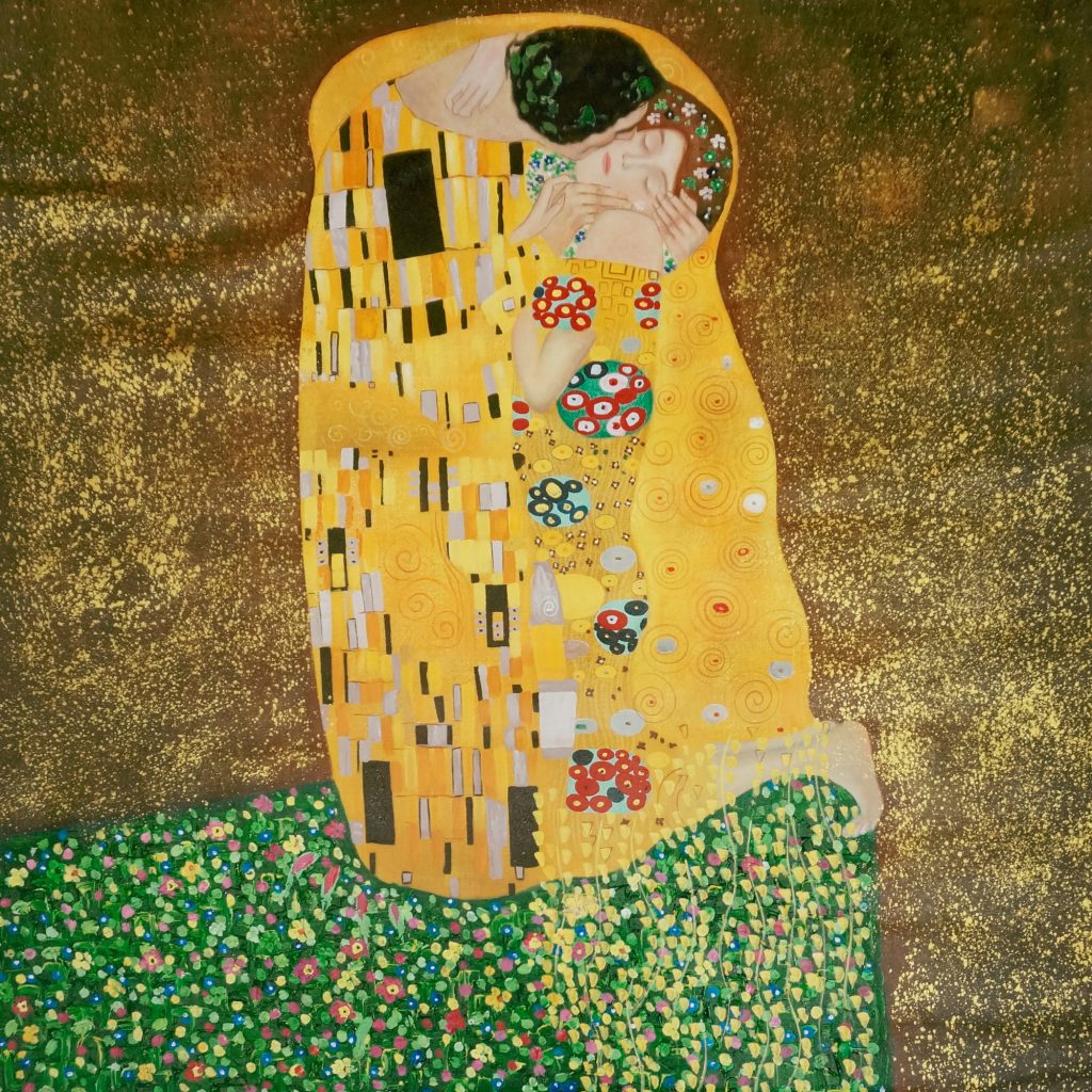 Schilderij Gustav Klimt De kus Liefde