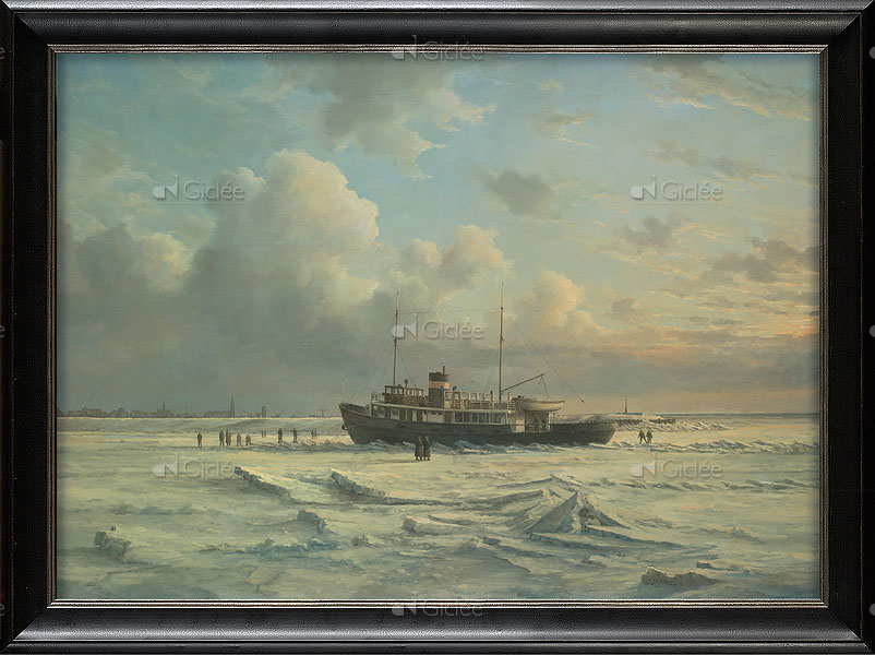 Veerboot MS 'Vlieland' in 't ijs