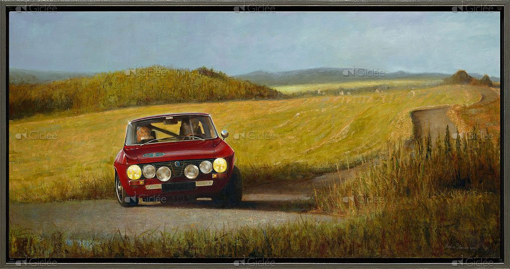 Alfa Romeo in Frans landschap