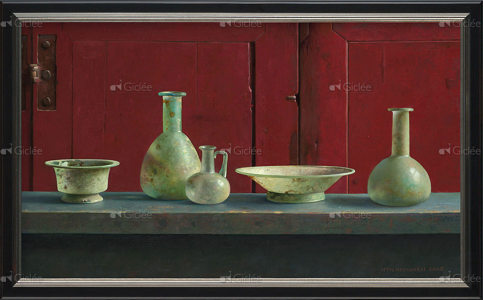 Romeins glas voor rode kast