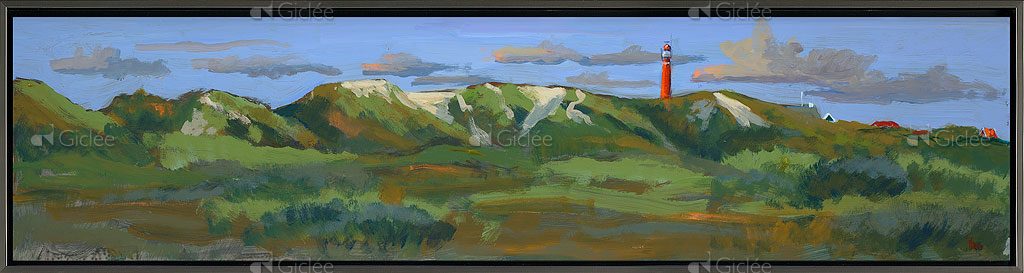 Duinen met vuurtoren, Schiermonnikoog