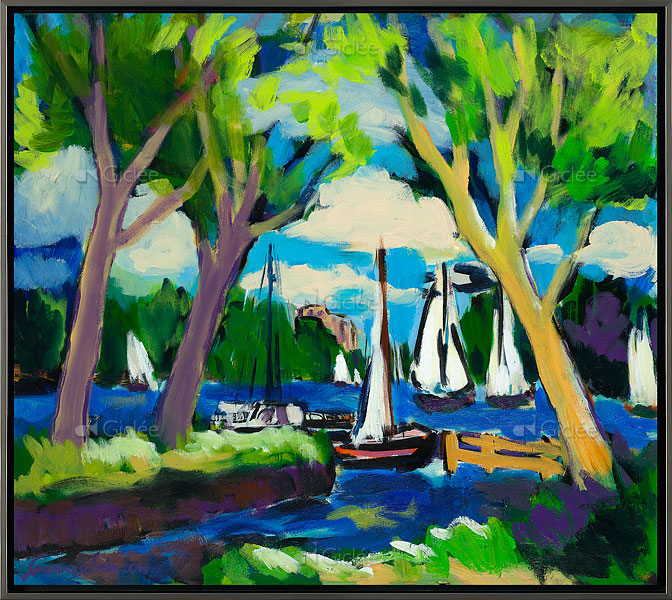 Witte zeilen op het Paterwoldse meer