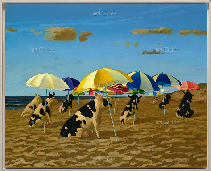 Koeien op het strand