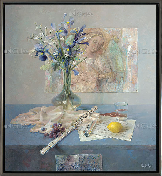 Stilleven met dwarsfluit