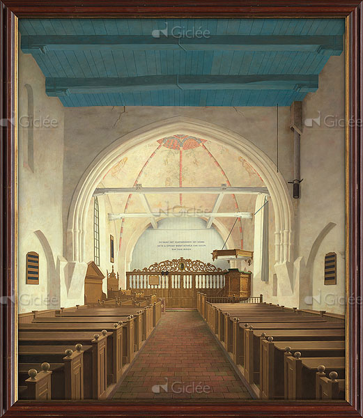 De Andreaskerk in Westeremden, voor de restauratie (13e eeuw)