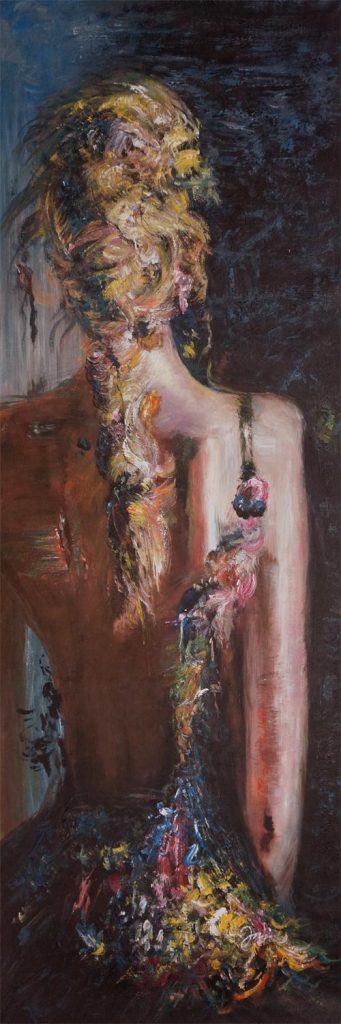 schilderij meisje met paardenstaart EA-PS01