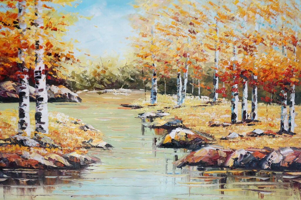 schilderij kabbelend water