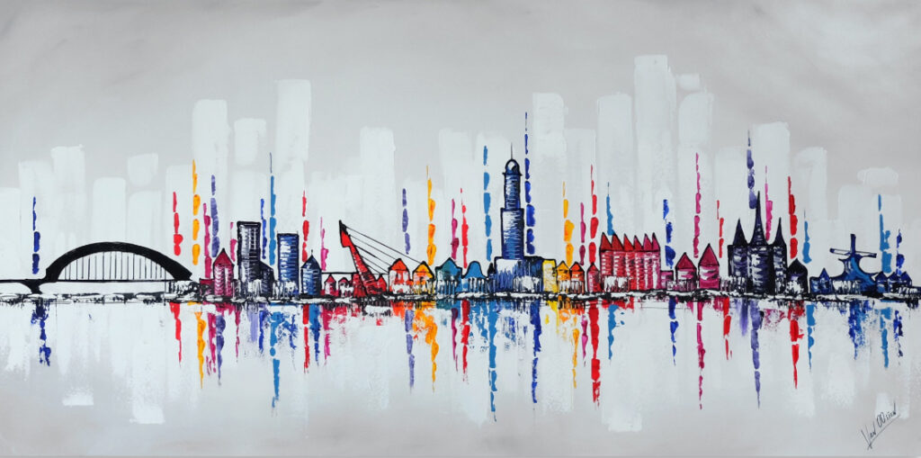 zwolle skyline schilderij