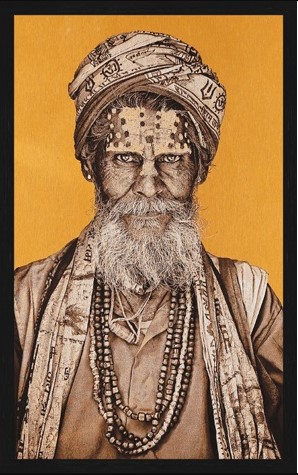 Portrait Gobelin Bandu Baba Bright van Mondiart