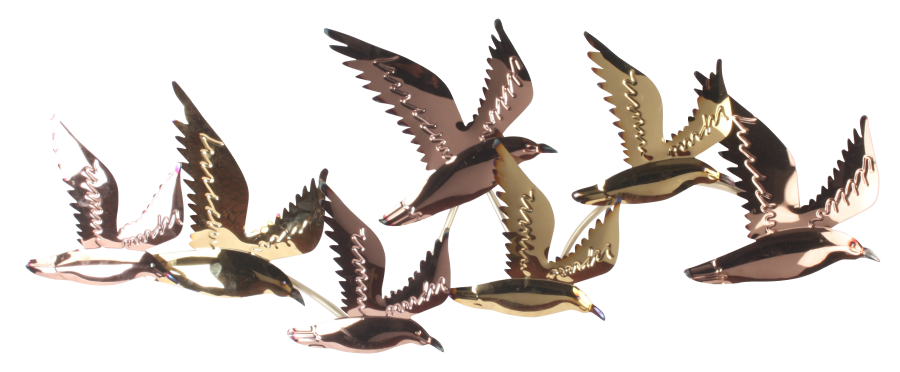 Metalen wanddecoratie Golden Wings