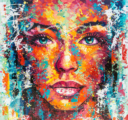 schilderij Colorful femme
