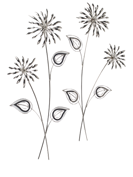 Metalen wanddecoratie "Flowers of the Sun"