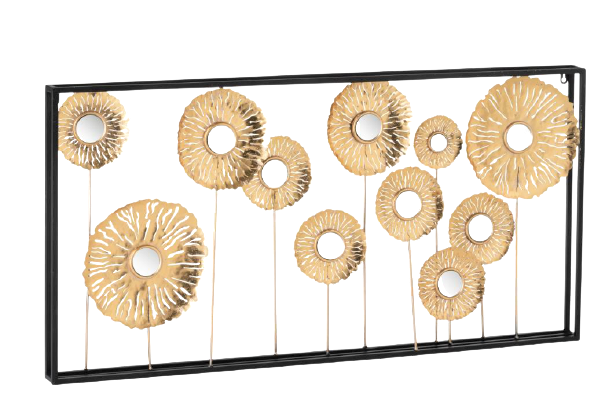 Metalen wanddecoratie Field Flowers