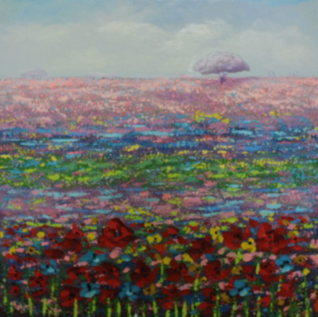 Schilderij Landscape with Flowers Landschap met bloemen GS-F3285