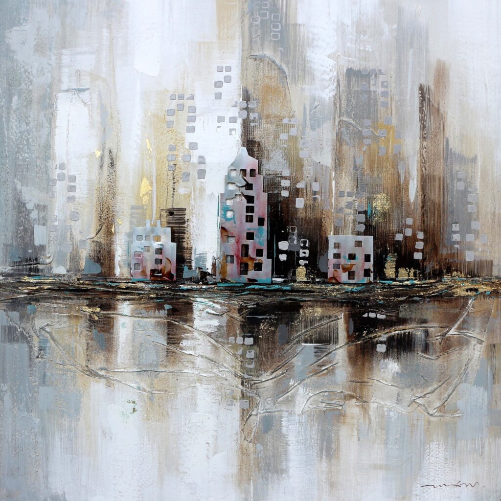 Schilderij Abstract City Wolkenkrabbers GS-P0541