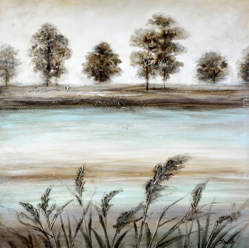 Schilderij By the Lake Meer Landschap GS-T4212