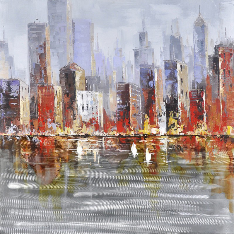 Schilderij City Reflection Wolkenkrabbers GS-T2045