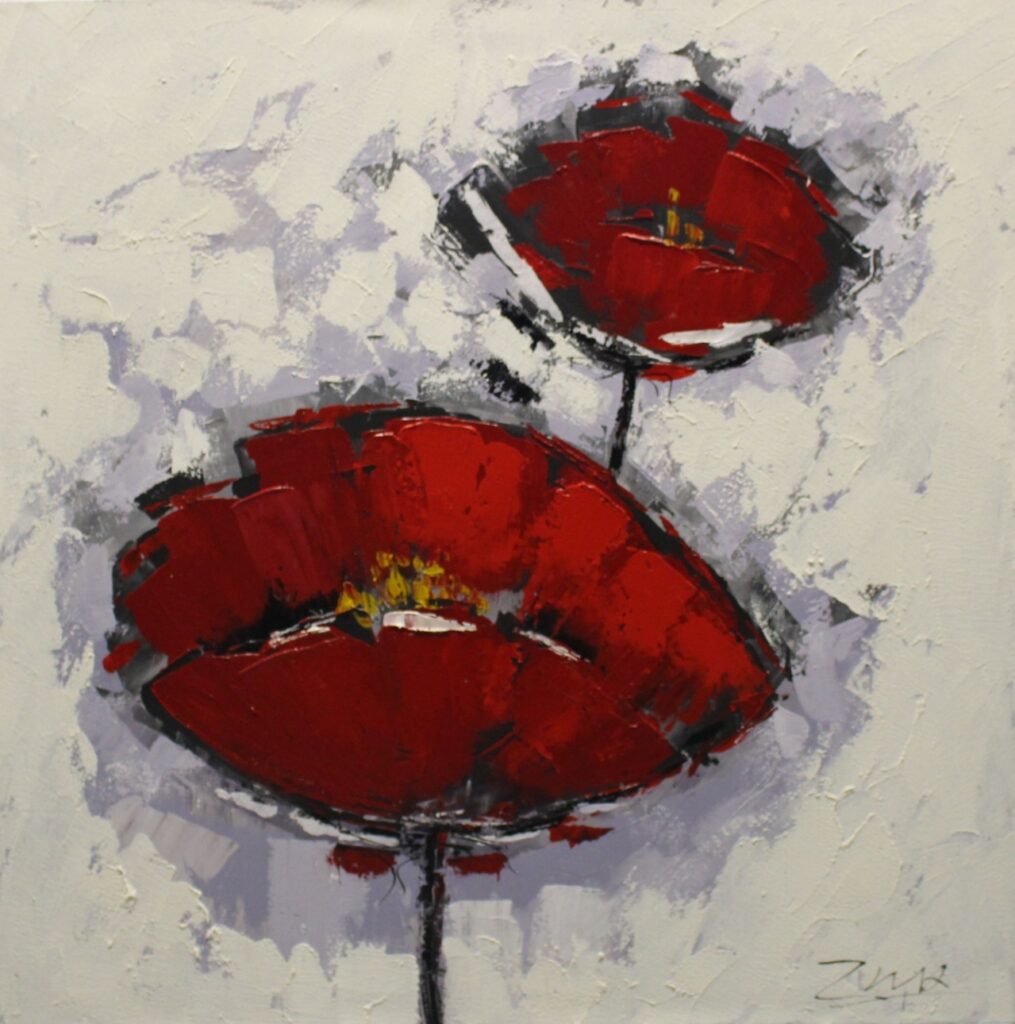 Schilderij Red Blossom Rood Bloemen GS-T0017