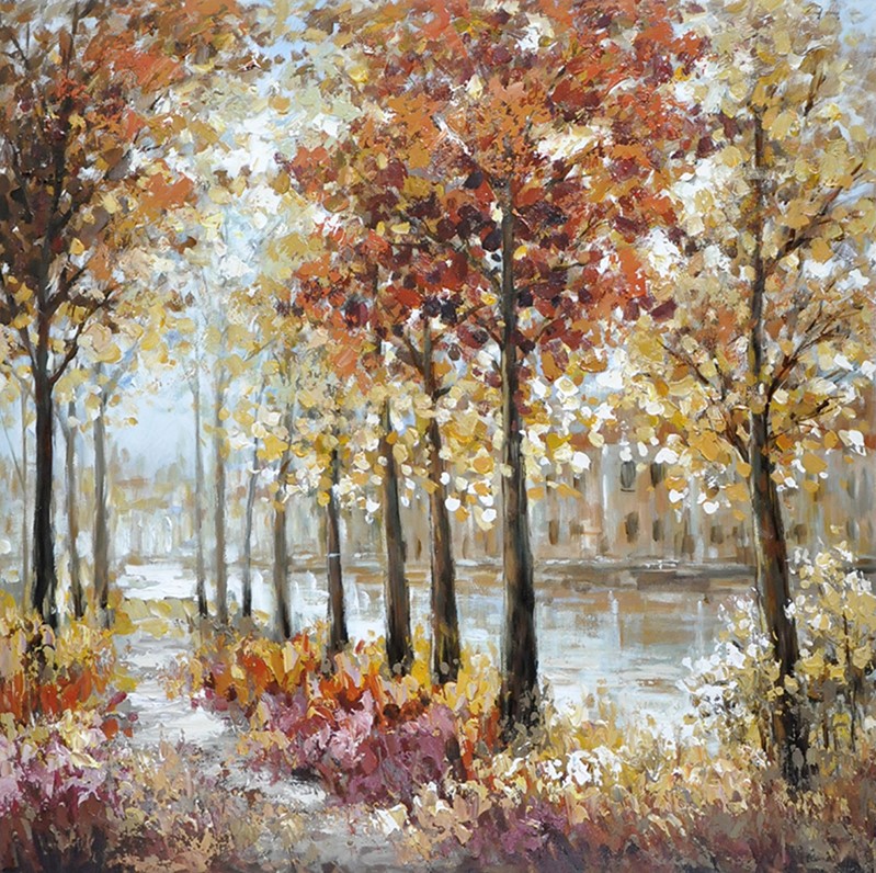 Schilderij Autumn Forest Looppad Oerwoud GS-T4306