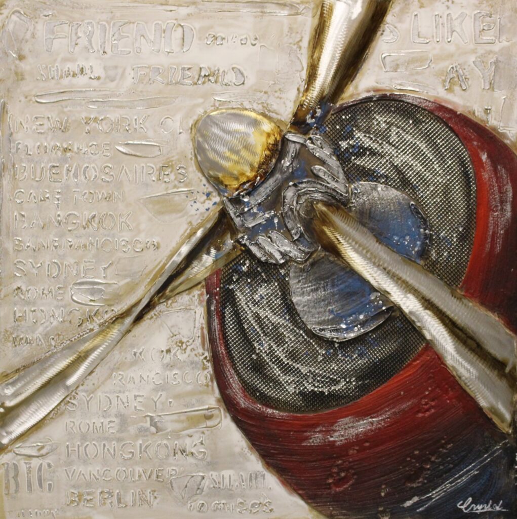 Schilderij Bravo Vliegtuig Propeller GS-Y2108B