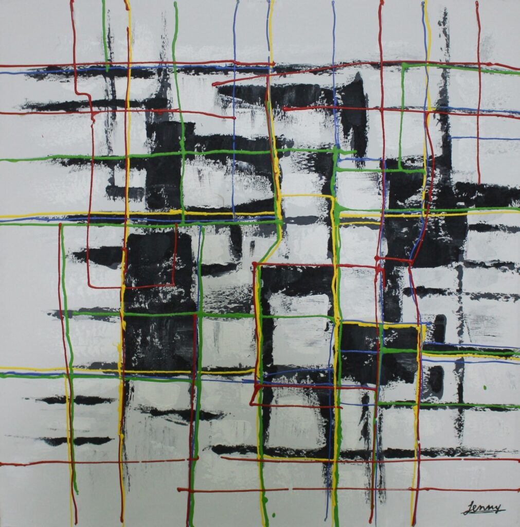 Schilderij Ledger Hoeken Lijnen GS-Y4312