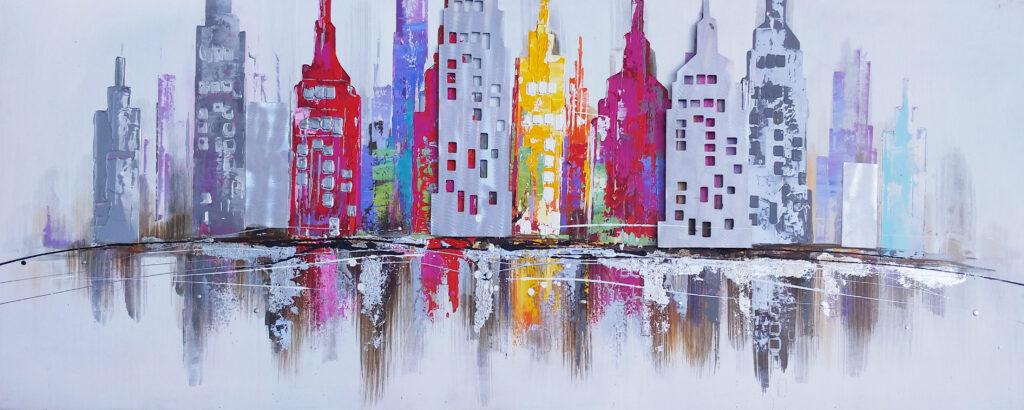 Schilderij City of Dreams Wolkenkrabbers Stad GS-P1710
