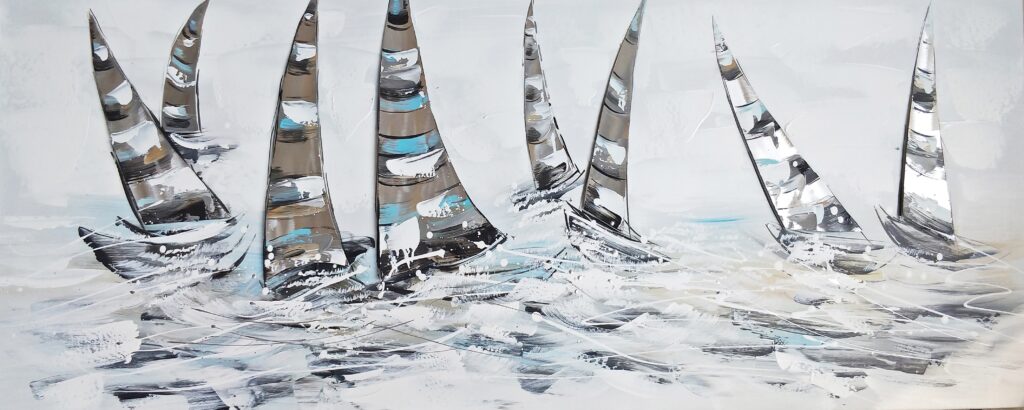 Schilderij Wild Sea Adventure Zee Zeilboten GS-P0132