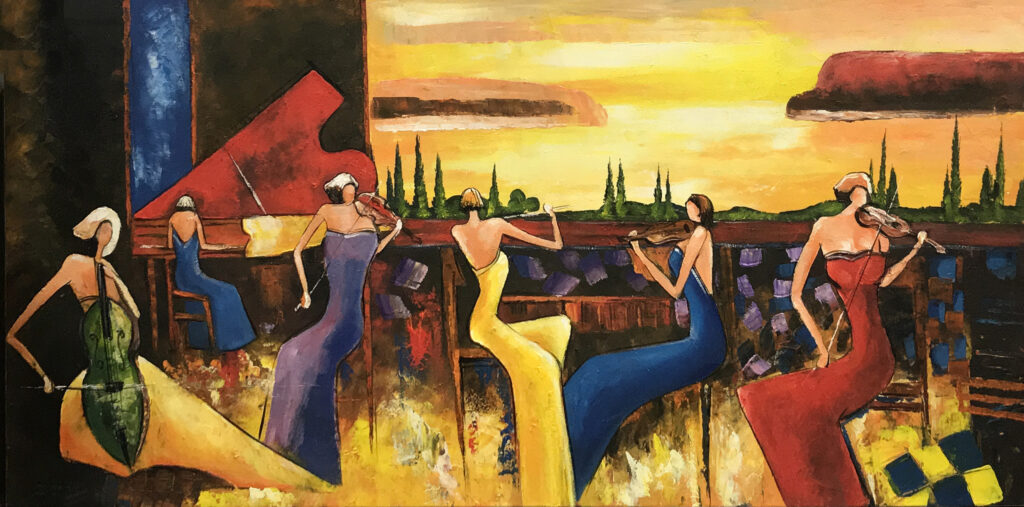 schilderij ensemble orkest