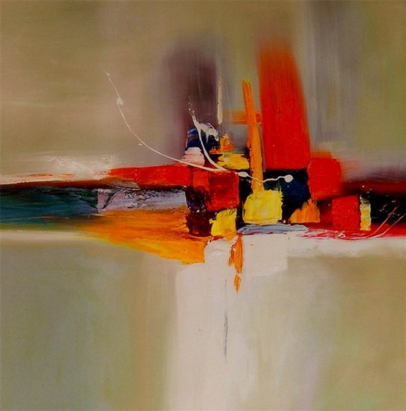 Schilderij Straight Abstract Penseelstreken EA-SK-00177