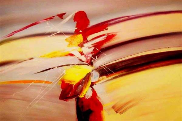 Schilderij The Storm Abstract Penseelstreken EA-SK-00299