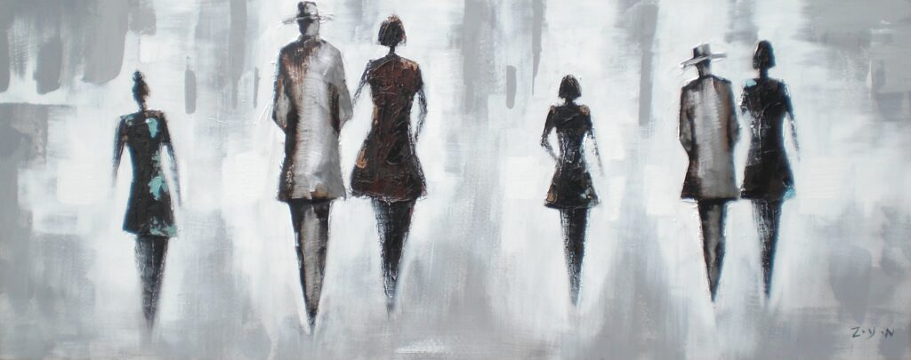 Schilderij Walking through Life Vrouwen Mannen GS-W9114