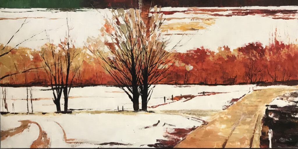 Schilderij Winterlandschap Winter Sneeuw EA-MAS-181