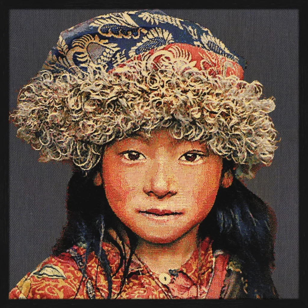 tibetan child blue klein vierkant
