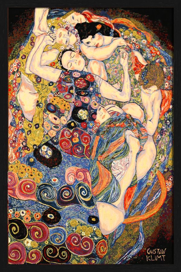 Gobelin the virgin by Gustav Klimt met lijst
